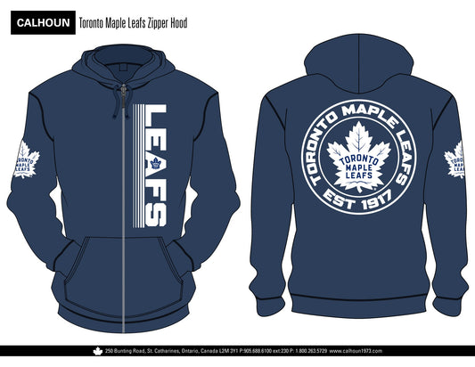 NHL Full Zip Hoodie "Est" Maple Leafs