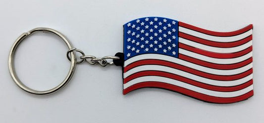 Country Keychain Rubber Flag USA