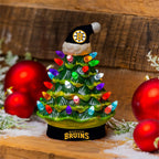 NHL LED Ceramic Christmas Tree 8 Inches Bruins