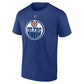 NHL Player T-Shirt Authentic Stack Zach Hyman Oilers (Bright Blue)