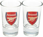EPL 2Pc Shot Glass Set Arsenal FC