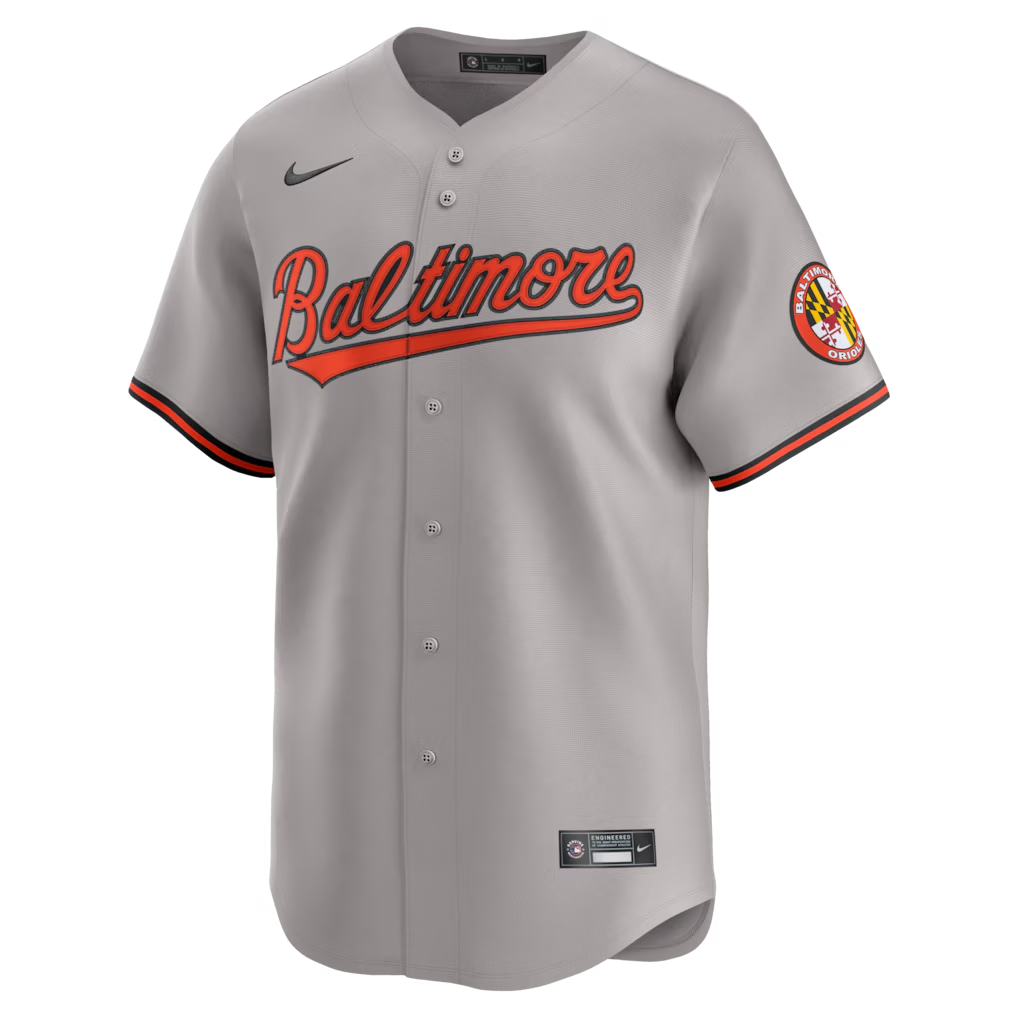 MLB Limited Jersey Blank Road Gray Orioles