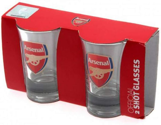 EPL 2Pc Shot Glass Set Arsenal FC
