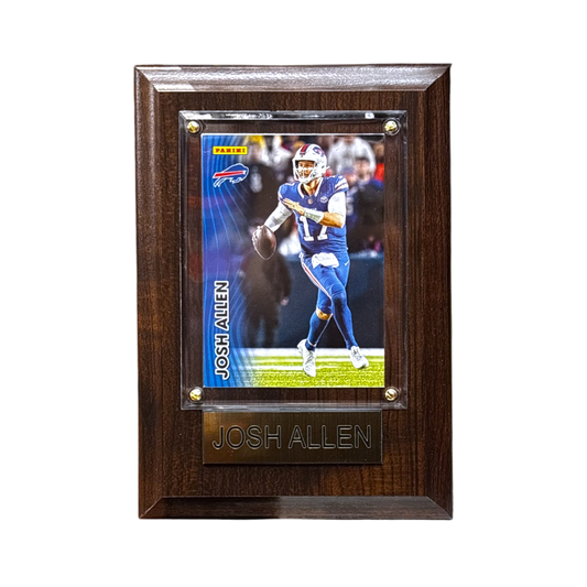 NFL Collectible Plaque with Card 4x6 Panini Josh Allen Bills