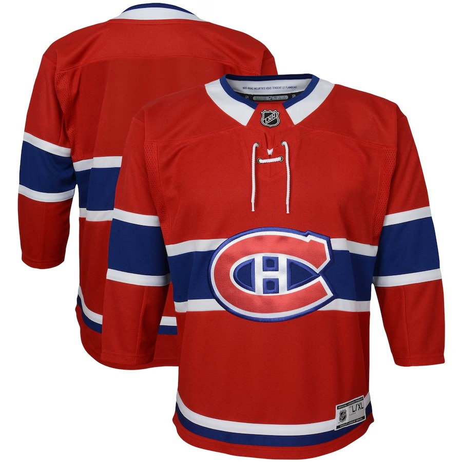 NHL Youth Blank Premier Jersey Home Canadiens