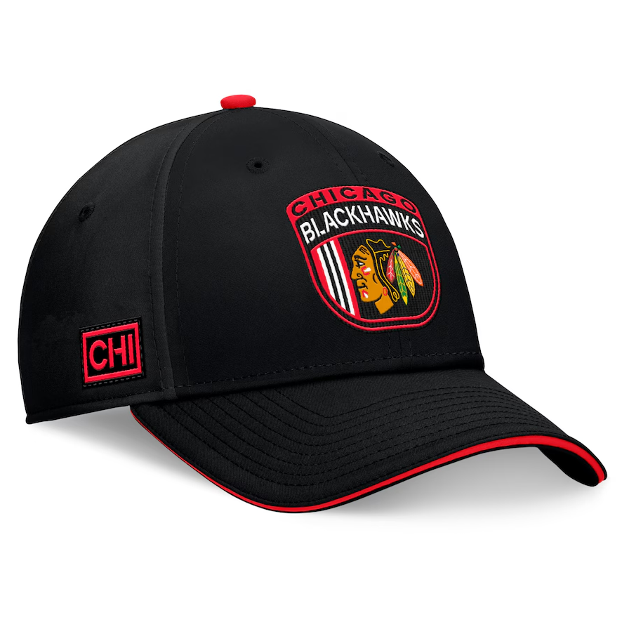 NHL Hat Authentic Structured Stretch Draft 2024 Blackhawks