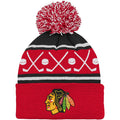 NHL Infant Knit Hat Face-Off Cuff Pom Blackhawks