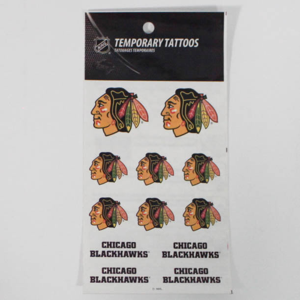 NHL Temporary Tattoo Sheet Blackhawks