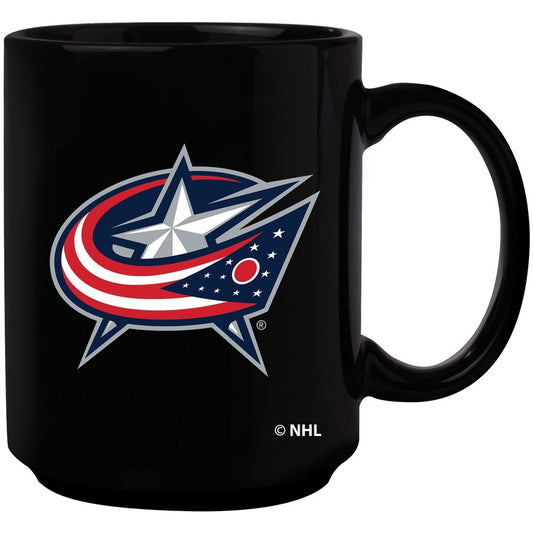 NHL Coffee Mug Black Matte Blue Jackets