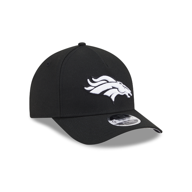 NFL Hat 940 Snapback A-Frame M-Crown Black and White Broncos