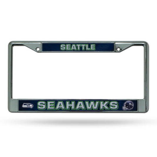 NFL License Plate Frame Chrome Seahawks