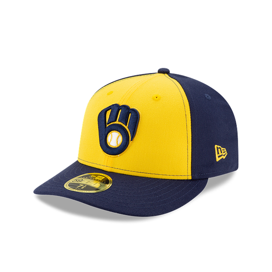 MLB Hat LP5950 AC Perf Alt Brewers (Yellow & Navy Blue)