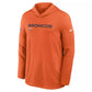 NFL Dri-FIT Long Sleeve Hoodie 2025 Sideline Pure Fury Broncos (Orange)