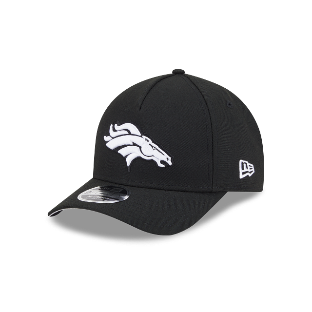 NFL Hat 940 Snapback A-Frame M-Crown Black and White Broncos