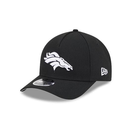 NFL Hat 940 Snapback A-Frame M-Crown Black and White Broncos