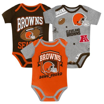 NFL Infant 3Pc Onesie Set 1st Round Pick Browns