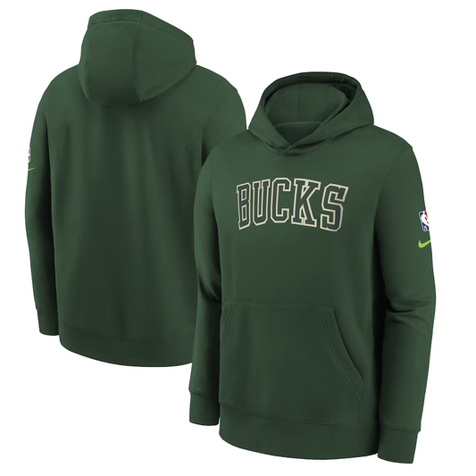 NBA Youth Hoodie 2021-22 75th Anniversary City Edition Essential Bucks