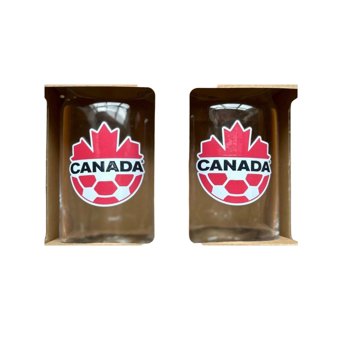 Canadian Soccer Association Two-Piece 16oz. Can Glass Set Team Canada