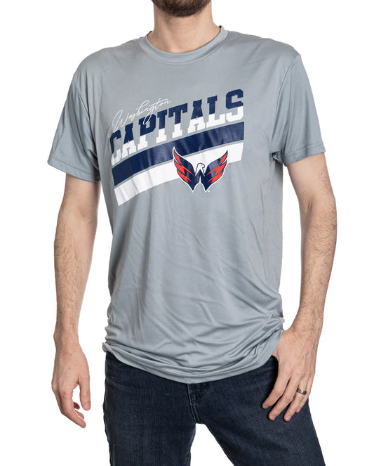 NHL T-Shirt Performance Rashguard Stripes Capitals