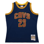 NBA Hardwood Classics Player 2015-16 Swingman Jersey Lebron James Cavaliers (Navy Blue)