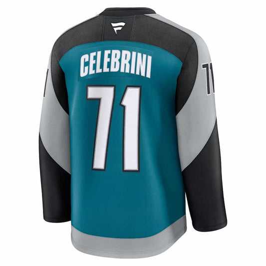 NHL Player Premium Jersey Alternate Teal Macklin Celebrini Sharks