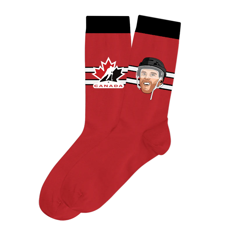 Hockey Canada Player Socks Red Connor Mcdavid Hockey Canada