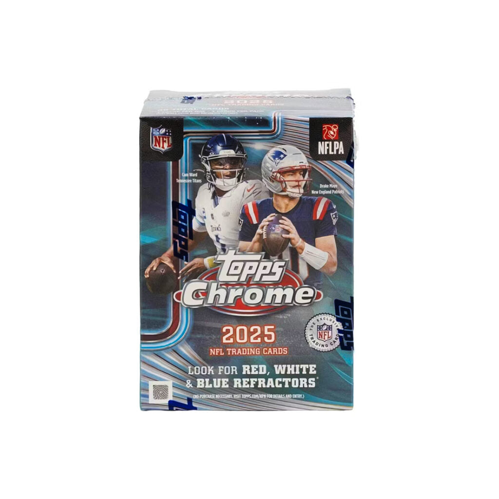 NFL Topps Chrome Football Trading Cards 2025 Blaster Box