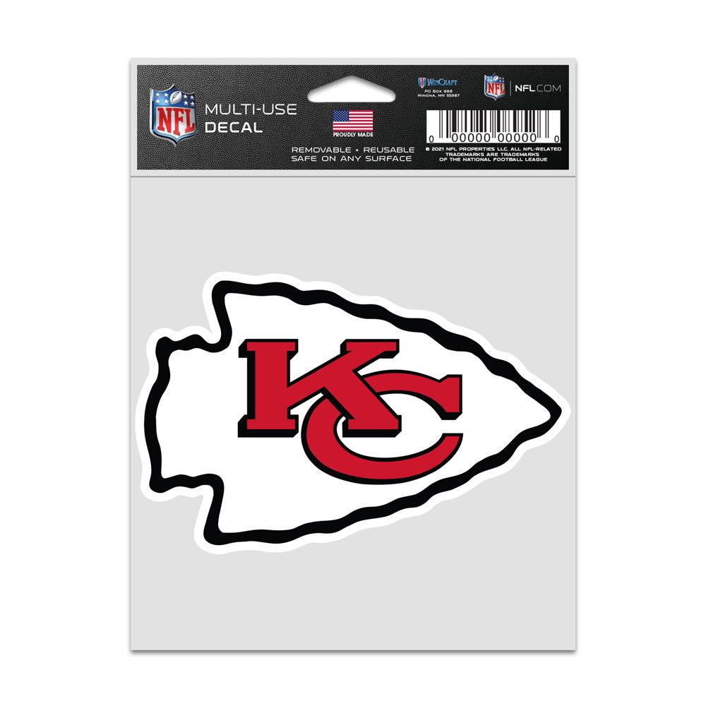 NFL Multi Use Decal 3.75x5 Logo Chiefs