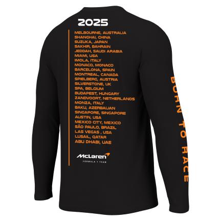 F1 Team Long Sleeve Shirt On The Track 2025 McLaren Auto Racing