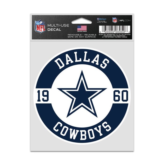 NFL Multi Use Decal 3.75x5 Est. Cowboys