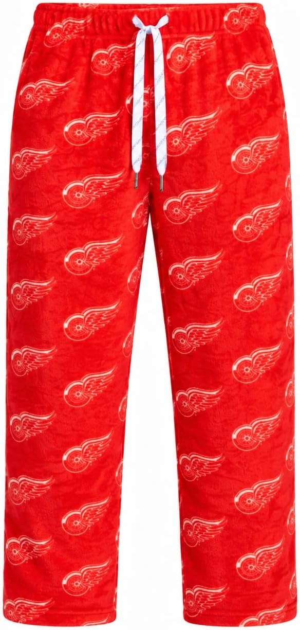 NHL PJ Pants Fuzzy Red Wings