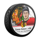 NHL Player Puck Stats in Display Case Connor Bedard Blackhawks