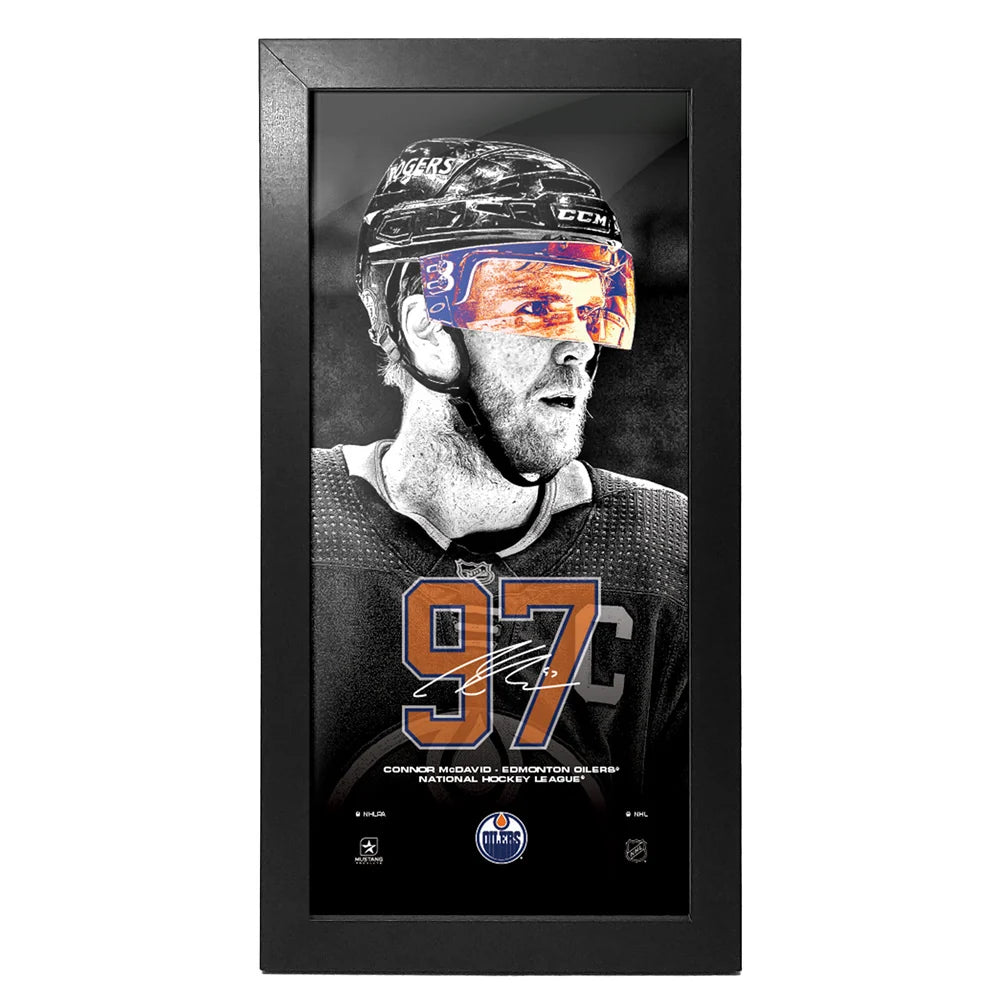NHL 6" x 12" Frame Neon Visor Connor McDavid Oilers