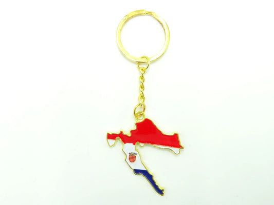 Country Map Keychain Croatia