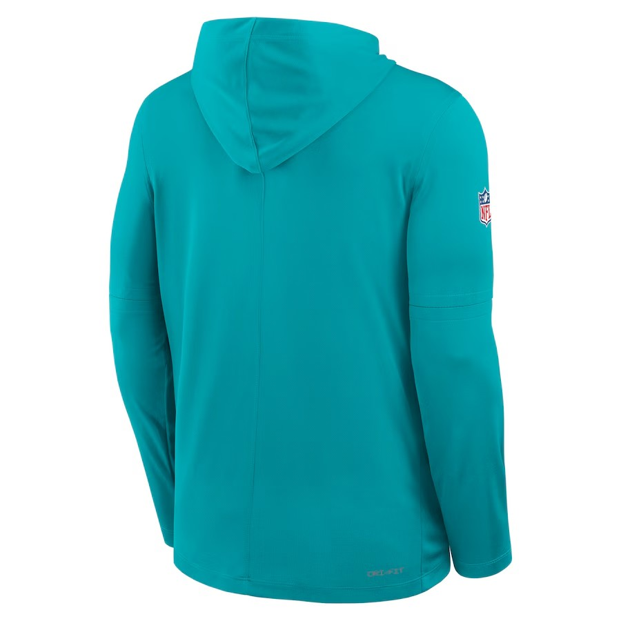 NFL Dri-FIT Long Sleeve Hoodie 2025 Sideline Pure Fury Dolphins