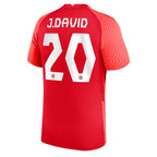 Canadian Soccer Association Player Stadium Jersey Home 2022-23 Jonathan David Team Canada