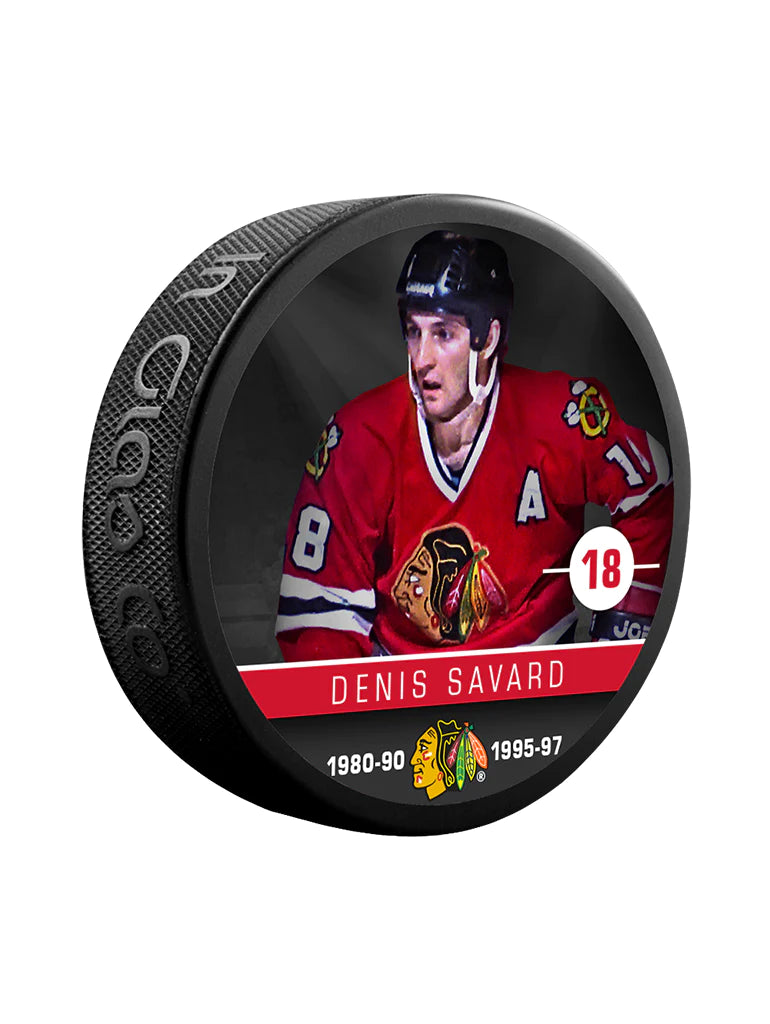 NHL Alumni Player Puck Denis Savard Blackhawks