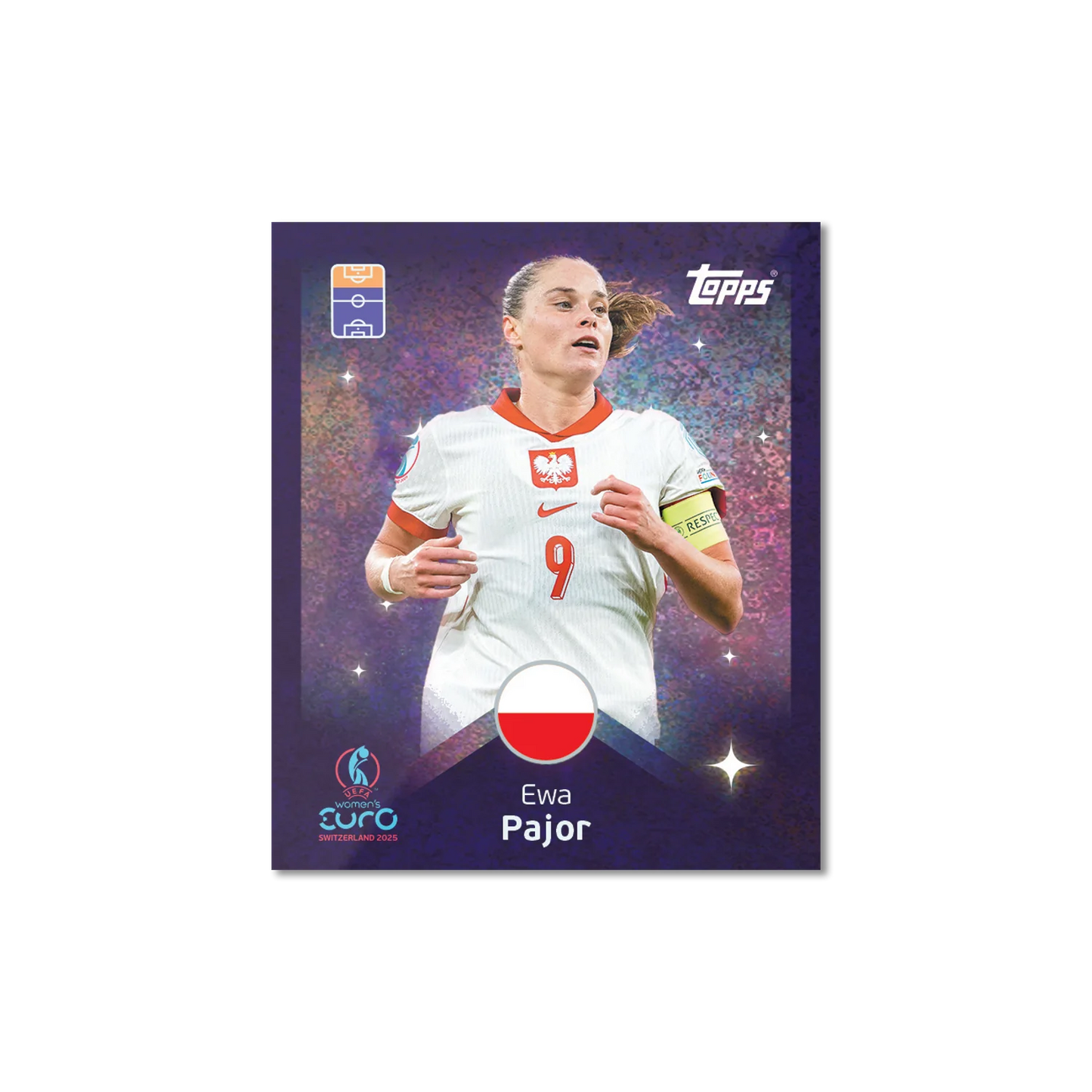 Topps Official Stickers Women's Euro Cup Switzerland 2025 UEFA (Single Pack)
