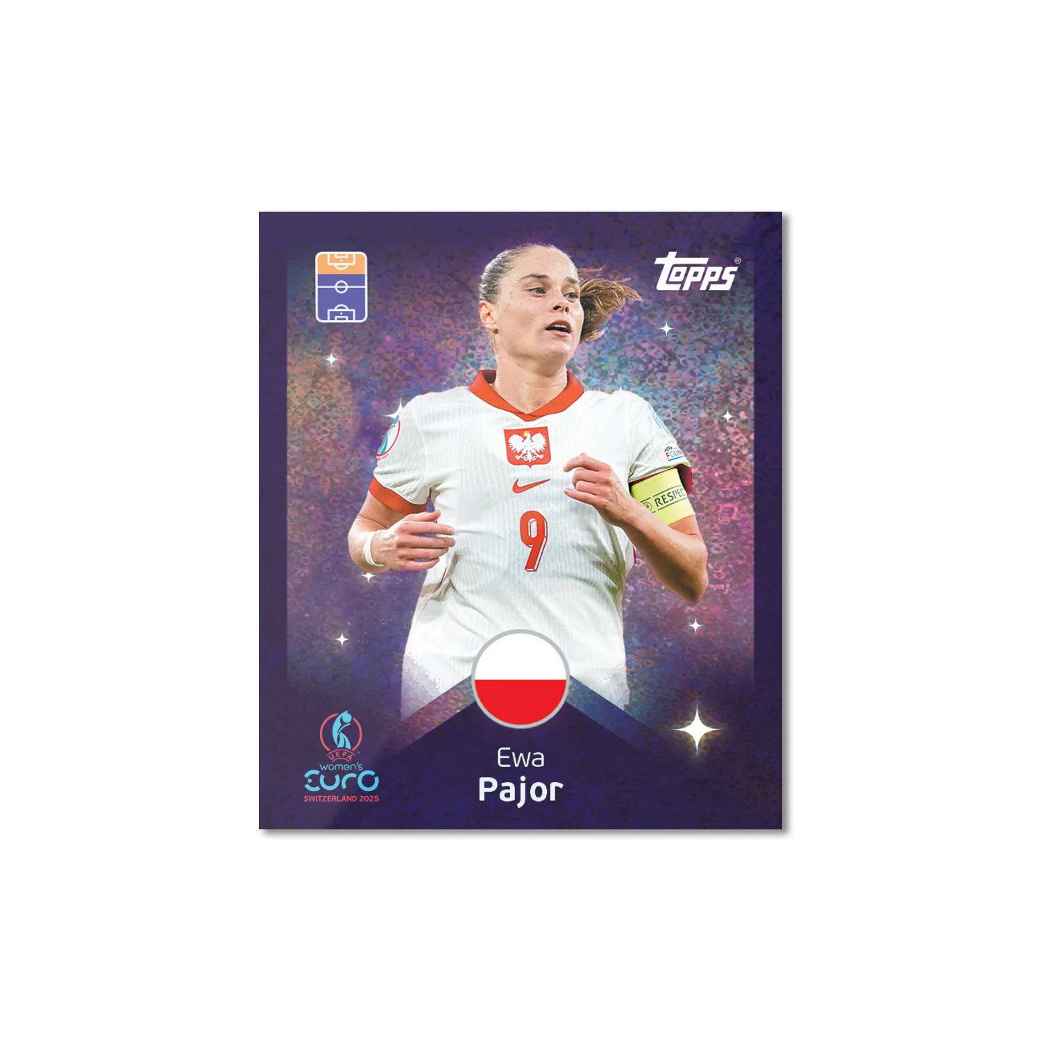 Topps Official Stickers Women's Euro Cup Switzerland 2025 UEFA Mega Starter Pack