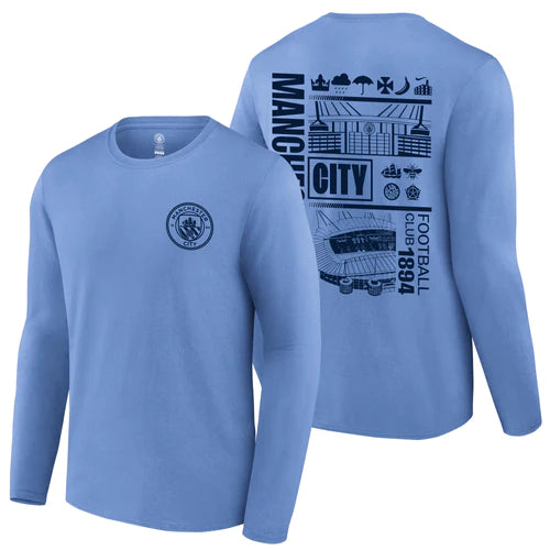 EPL Long Sleeve Shirt Stadium Manchester City FC (Powder Blue)