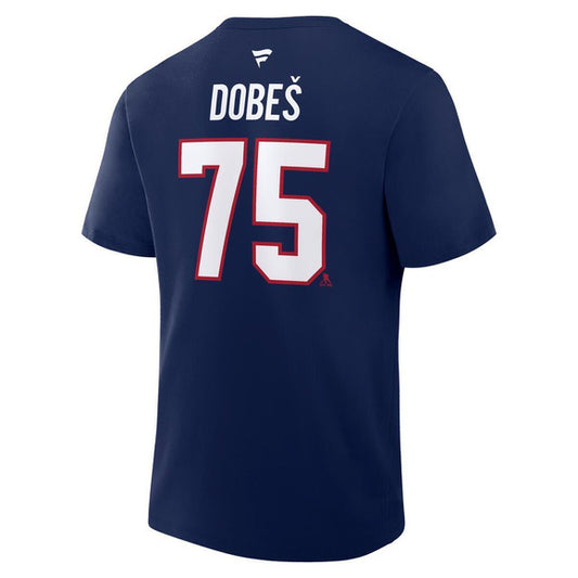 NHL Player T-Shirt Authentic Stack Jakub Dobeš Canadiens (Navy)