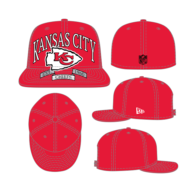 NFL Hat 5950 Oversized Chiefs
