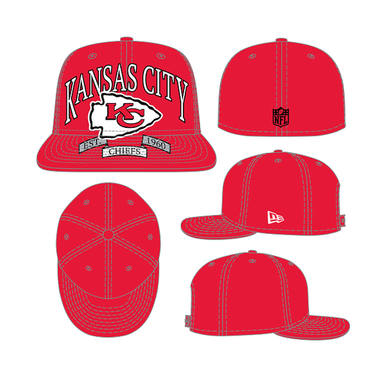 NFL Hat 5950 Oversized Chiefs