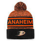 NHL Knit Hat Authentic Pro Rink Cuffed Heathered Cuff Pom 2023 Ducks