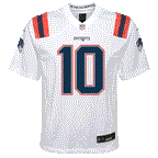 NFL Youth Player Game Jersey Away Drake Maye Patriots