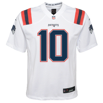 NFL Youth Player Game Jersey Away Drake Maye Patriots
