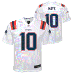 NFL Youth Player Game Jersey Away Drake Maye Patriots