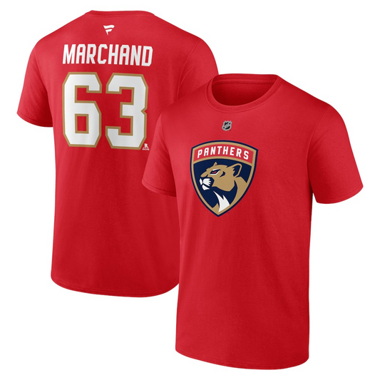 NHL Player T-Shirt Authentic Stack Home Brad Marchand Panthers