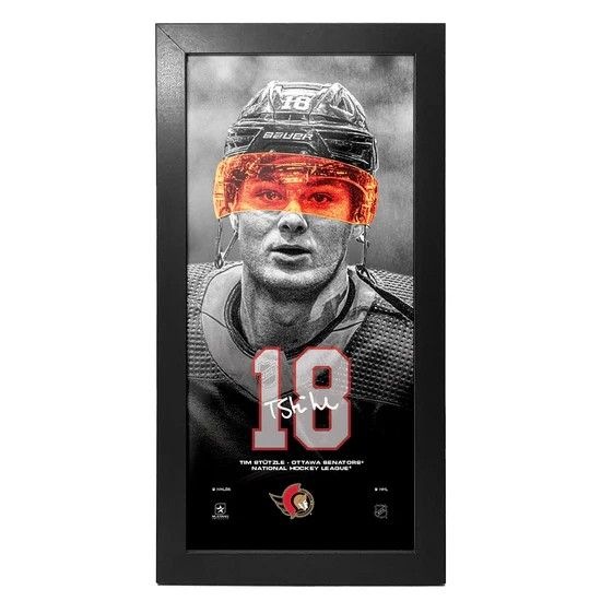 NHL 6" x 12" Frame Neon Visor Tim Stützle Senators