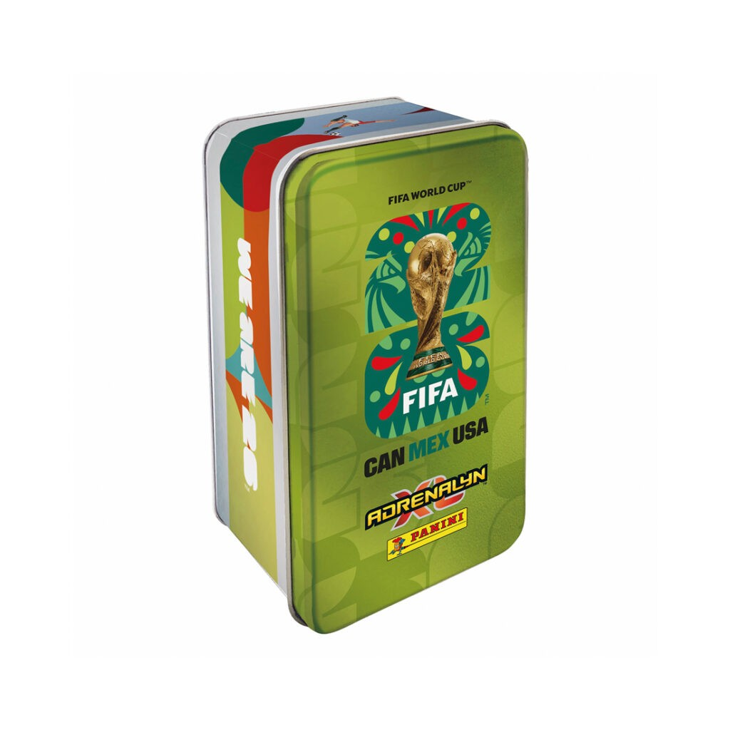 Panini Adrenalyn XL Trading Cards FIFA World Cup 2026 MEGA TIN (66 CARDS + LE & GOLDEN BALLER)